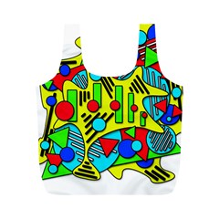 Colorful Chaos Full Print Recycle Bags (m) 