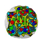 Colorful chaos Standard 15  Premium Flano Round Cushions Front