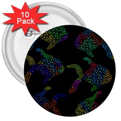 Decorative Fish 3  Buttons (10 Pack) 