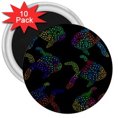 Decorative Fish 3  Magnets (10 Pack) 