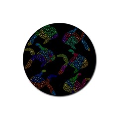 Decorative Fish Rubber Coaster (round) 