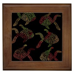 Decorative Fish Pattern Framed Tiles