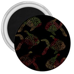 Decorative Fish Pattern 3  Magnets by Valentinaart