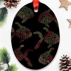 Decorative Fish Pattern Ornament (oval) 