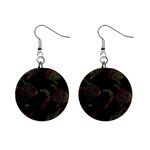 Decorative fish pattern Mini Button Earrings Front