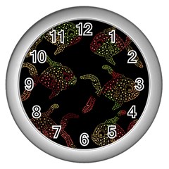 Decorative Fish Pattern Wall Clocks (silver) 