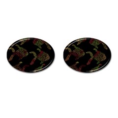 Decorative Fish Pattern Cufflinks (oval) by Valentinaart