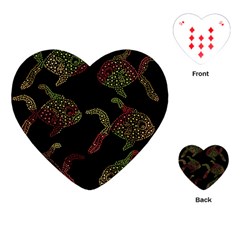 Decorative Fish Pattern Playing Cards (heart) 