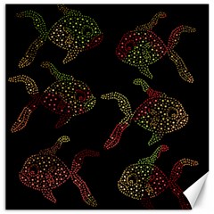 Decorative Fish Pattern Canvas 16  X 16  