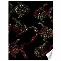 Decorative Fish Pattern Canvas 36  X 48   by Valentinaart