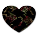 Decorative fish pattern Heart Mousepads Front