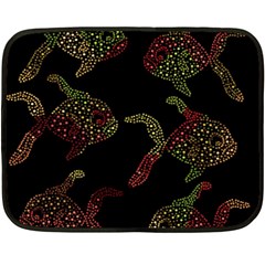 Decorative Fish Pattern Fleece Blanket (mini)