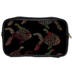 Decorative Fish Pattern Toiletries Bags 2-side by Valentinaart