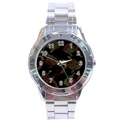 Decorative Fish Pattern Stainless Steel Analogue Watch