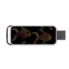 Decorative Fish Pattern Portable Usb Flash (two Sides) by Valentinaart