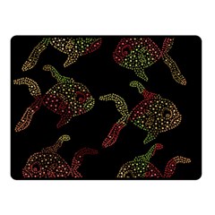 Decorative Fish Pattern Double Sided Fleece Blanket (small) 