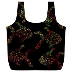 Decorative Fish Pattern Full Print Recycle Bags (l)  by Valentinaart