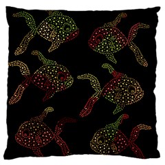 Decorative Fish Pattern Standard Flano Cushion Case (two Sides)