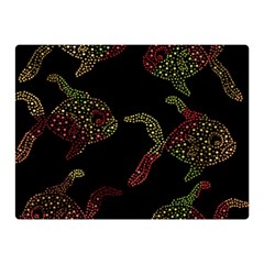 Decorative Fish Pattern Double Sided Flano Blanket (mini) 