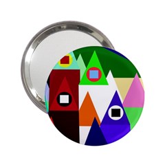 Colorful Houses  2 25  Handbag Mirrors