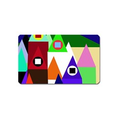 Colorful Houses  Magnet (name Card)