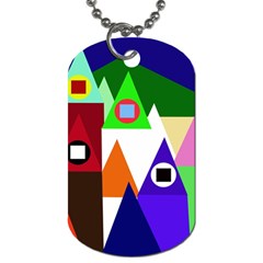 Colorful Houses  Dog Tag (one Side)