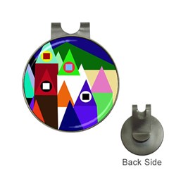 Colorful Houses  Hat Clips With Golf Markers