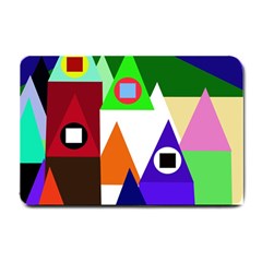 Colorful Houses  Small Doormat 