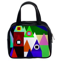 Colorful Houses  Classic Handbags (2 Sides)