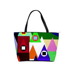 Colorful Houses  Shoulder Handbags