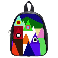 Colorful Houses  School Bags (small) 