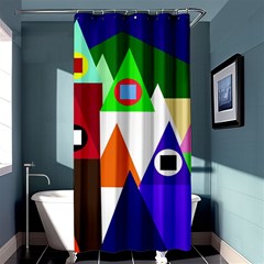 Colorful Houses  Shower Curtain 36  X 72  (stall)  by Valentinaart