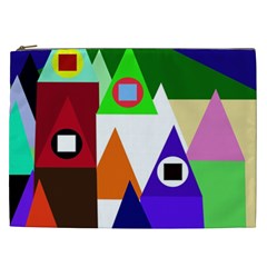 Colorful Houses  Cosmetic Bag (xxl) 