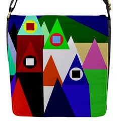 Colorful Houses  Flap Messenger Bag (s)