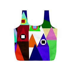 Colorful Houses  Full Print Recycle Bags (s) 