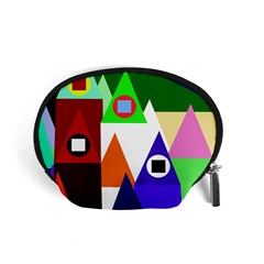 Colorful Houses  Accessory Pouches (small) 