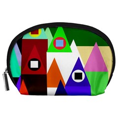 Colorful Houses  Accessory Pouches (large) 