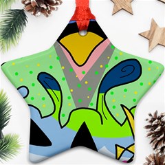 Colorful Landscape Ornament (star) 