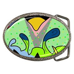 Colorful Landscape Belt Buckles