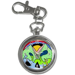 Colorful Landscape Key Chain Watches by Valentinaart