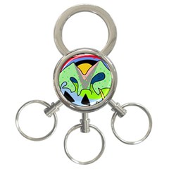 Colorful Landscape 3-ring Key Chains