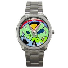 Colorful Landscape Sport Metal Watch