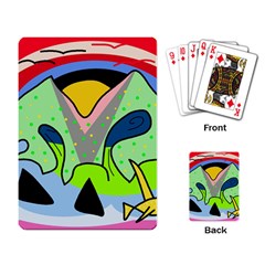 Colorful Landscape Playing Card