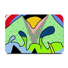 Colorful Landscape Small Doormat  by Valentinaart