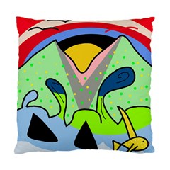 Colorful Landscape Standard Cushion Case (two Sides) by Valentinaart