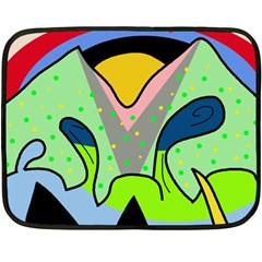 Colorful Landscape Fleece Blanket (mini)