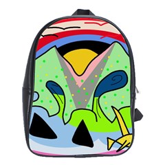 Colorful Landscape School Bags(large)  by Valentinaart