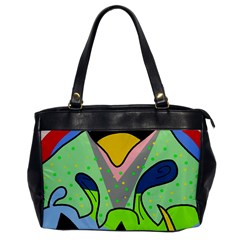 Colorful Landscape Office Handbags by Valentinaart