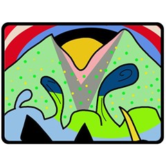 Colorful Landscape Fleece Blanket (large) 