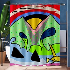 Colorful Landscape Shower Curtain 60  X 72  (medium) 